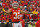 KANSAS CITY, MISSOURI - JANUARY 12: Strong safety Tyrann Mathieu #32 of the Kansas City Chiefs celebrates after a defensive stop in the first half during the AFC Divisional playoff game against the Houston Texans at Arrowhead Stadium on January 12, 2020 in Kansas City, Missouri. (Photo by Peter G. Aiken/Getty Images)