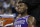 Sacramento Kings guard Buddy Hield rests on the bench during the first half of a preseason NBA basketball game against the Golden State Warriors, Friday, Oct. 13, 2017, in Oakland, Calif. (AP Photo/Eric Risberg)