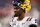 ATLANTA, GEORGIA - DECEMBER 28: Linebacker K'Lavon Chaisson #18 of the LSU Tigers looks on from the sidelines during the game against the Oklahoma Sooners in the Chick-fil-A Peach Bowl at Mercedes-Benz Stadium on December 28, 2019 in Atlanta, Georgia. (Photo by Gregory Shamus/Getty Images)