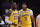 Los Angeles Lakers forward LeBron James, left, stands with forward Anthony Davis during the second half of an NBA basketball game against the Memphis Grizzlies Friday, Feb. 21, 2020, in Los Angeles. The Lakers won 117-105. (AP Photo/Mark J. Terrill)