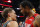 ATLANTA, GA - FEBRUARY 29: Trae Young #11 of the Atlanta Hawks and Trevor Ariza #8 of the Portland Trail Blazers hug it out at the conclusion of an NBA game at State Farm Arena on February 29, 2020 in Atlanta, Georgia. NOTE TO USER: User expressly acknowledges and agrees that, by downloading and/or using this photograph, user is consenting to the terms and conditions of the Getty Images License Agreement. (Photo by Todd Kirkland/Getty Images)