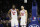 Philadelphia 76ers' Ben Simmons, right, and Joel Embiid talk during an NBA basketball game against the New Orleans Pelicans, Friday, Dec. 13, 2019, in Philadelphia. (AP Photo/Matt Slocum)