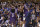 Stephen F. Austin players celebrate the team's 85-83 overtime win over Duke in an NCAA college basketball game in Durham, N.C., Tuesday, Nov. 26, 2019. (AP Photo/Gerry Broome)