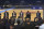 From left to right, moderator Tarik Turner Moderator; Creighton coach Greg McDermott; Marquette coach Steve Wojciechowski; Butler coach LaVall Jordan; Providence coach Ed Cooley and Villanova coach Jay Wright chat during Big East NCAA college basketball media day in New York. (AP Photo/Paul Montello)