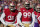 FILE - In this Jan. 11, 2020, file photo, San Francisco 49ers defensive end Arik Armstead, left, and defensive tackle DeForest Buckner (99) react to a play against the Minnesota Vikings during the first half of an NFL divisional playoff football game in Santa Clara, Calif. The defending NFC champion 49ers signed Armstead to a five-year contract worth up to $85 million on Monday, March 16, 2020, to keep him off the open market and then immediately agreed to a deal to send Buckner to Indianapolis. (AP Photo/Tony Avelar, File)