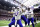Buffalo Bills quarterback Josh Allen (17) celebrates after catching a pass for a touchdown against the Houston Texans during the first half of an NFL wild-card playoff football game Saturday, Jan. 4, 2020, in Houston. (AP Photo/Eric Christian Smith)