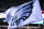 PHILADELPHIA, PA - DECEMBER 09:  Detail view of Philadelphia Eagles logo on a flag waved during the fourth quarter against the New York Giants at Lincoln Financial Field on December 9, 2019 in Philadelphia, Pennsylvania. Philadelphia defeats New York in overtime 23-17.  (Photo by Brett Carlsen/Getty Images)