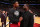 MIAMI, FL - FEBRUARY 22:  Dwayne Wade and Udonis Haslem #40 of the Miami Heat talk after Wade's jersey retirement ceremony on February 22, 2020 at American Airlines Arena in Miami, Florida. NOTE TO USER: User expressly acknowledges and agrees that, by downloading and or using this Photograph, user is consenting to the terms and conditions of the Getty Images License Agreement. Mandatory Copyright Notice: Copyright 2020 NBAE (Photo by Issac Baldizon/NBAE via Getty Images)