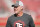 SANTA CLARA, CALIFORNIA - OCTOBER 27: Former NFL quarterback Brett Favre wears a t-shirt that reads