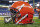 INDIANAPOLIS, IN - AUGUST 17: A Cleveland Browns helmet is seen on the field before the preseason game against the Indianapolis Colts at Lucas Oil Stadium on August 17, 2019 in Indianapolis, Indiana. (Photo by Michael Hickey/Getty Images)