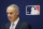Major League Baseball commissioner Rob Manfred speaks to reporters after a meeting of baseball team owners in New York, Thursday, June 20, 2019. The Tampa Bay Rays have received permission from Major League Baseball's executive council to explore a plan that could see the team split its home games between the Tampa Bay area and Montreal, reports said Thursday. (AP Photo/Seth Wenig)