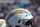 BUFFALO, NY - SEPTEMBER 16: A detailed view of the Chargers logo on the helmet of Trent Scott #68 of the Los Angeles Chargers during NFL game action against the Buffalo Bills at New Era Field on September 16, 2018 in Buffalo, New York. (Photo by Tom Szczerbowski/Getty Images)
