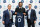 MINNEAPOLIS, MN - FEBRUARY 7: President of Basketball Operations Gersson Rosas and Head Coach Ryan Saunders pose for a photo with D'Angelo Russell #0 of the Minnesota Timberwolves during a press conference introducing new players on February 7, 2020 at City Center in Minneapolis, Minnesota. NOTE TO USER: User expressly acknowledges and agrees that, by downloading and or using this Photograph, user is consenting to the terms and conditions of the Getty Images License Agreement. Mandatory Copyright Notice: Copyright 2020 NBAE (Photo by David Sherman/NBAE via Getty Images)