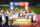 PSG's Edinson Cavani celebrates after scoring his side's fourth goal during the League One soccer match between Paris Saint Germain and Lyon at the Parc des Princes stadium in Paris, Sunday, Feb. 9, 2020. (AP Photo/Thibault Camus)