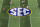 SEC Championship logo on the field during the Southeastern Conference Championship NCAA college football game against the Alabama Crimson Tide and the Georgia Bulldogs on Saturday, Dec. 1, 2018 in Atlanta. (Ric Tapia via AP)