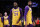 Los Angeles Lakers' LeBron James, left, and Anthony Davis warm up while wearing jerseys with the No.s 24 and 8, respectively, in honor of Kobe Bryant, prior to the team's NBA basketball game against the Portland Trail Blazers in Los Angeles, Friday, Jan. 31, 2020. (AP Photo/Kelvin Kuo)