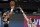 Denver Nuggets' Jamal Murray, left, shoots against Utah Jazz's Joe Ingles during the first half of an NBA basketball first round playoff game, Monday, Aug. 17, 2020, in Lake Buena Vista, Fla. (AP Photo/Ashley Landis, Pool)