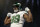New York Jets tight end Chris Herndon models the team's new NFL football uniforms, Thursday, April 4, 2019, in New York. (AP Photo/Julio Cortez)