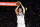 Dallas Mavericks forward Kristaps Porzingis (6) shoots during the first half of an NBA basketball game against the Washington Wizards, Friday, Feb. 7, 2020, in Washington. (AP Photo/Nick Wass)