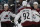 Colorado Avalanche center Vladislav Namestnikov, right, celebrates with Gabriel Landeskog (92) and Nathan MacKinnon, left, after scoring a goal against the San Jose Sharks in the second period of an NHL hockey game Sunday, March 8, 2020, in San Jose, Calif. (AP Photo/Ben Margot)
