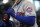 A patch depicting the New York Mets' logo is seen on Brandon Nimmo's jersey sleeve as he prepares for an at-bat during a baseball game against the Washington Nationals, Tuesday, May 14, 2019, in Washington. (AP Photo/Patrick Semansky)
