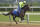 Max Player works out on a track at Belmont Park in Elmont, N.Y., Thursday, June 18, 2020. (AP Photo/Seth Wenig)