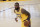 Los Angeles Lakers' LeBron James dribbles the ball during the first half of an NBA basketball game against the Golden State Warriors, Monday, Jan. 18, 2021, in Los Angeles. (AP Photo/Jae C. Hong)