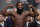Adrien Broner poses on the scale during a weigh-in Friday, Jan. 18, 2019, in Las Vegas. Broner is scheduled to fight Manny Pacquiao in a welterweight championship boxing bout Saturday. (AP Photo/John Locher)