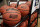 Official March Madness 2020 tournament basketballs are seen in a store room at the CHI Health Center Arena, in Omaha, Neb., Monday, March 16, 2020. Omaha was to host a first and second round in the NCAA college basketball Division I tournament, which was cancelled due to the coronavirus pandemic. (AP Photo/Nati Harnik)