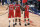 New Orleans Pelicans forward Zion Williamson (1) celebrates with forward Brandon Ingram (14) and guard Eric Bledsoe (5) following the team's win over the Memphis Grizzlies in an NBA basketball game in New Orleans, Saturday, Feb. 6, 2021. (AP Photo/Derick Hingle)