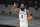 Brooklyn Nets' James Harden signals to teammates during the second half of an NBA basketball game against the San Antonio Spurs, Monday, March 1, 2021, in San Antonio. Brooklyn won 124-113. (AP Photo/Darren Abate)