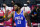 Philadelphia 76ers' Joel Embiid reacts after a basket during the second half of an NBA basketball game against the Indiana Pacers, Monday, March 1, 2021, in Philadelphia. (AP Photo/Matt Slocum)