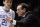 Duke head coach Mike Krzyzewski speaks with Duke forward Matthew Hurt (21) and other players during a break in the action in the second half of an NCAA college basketball game against North Carolina State in Durham, N.C., Monday, March 2, 2020. (AP Photo/Gerry Broome)