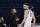 Gonzaga head coach Mark Few, left, speaks with forward Drew Timme during the second half of an NCAA college basketball game against Santa Clara in Spokane, Wash., Thursday, Feb. 25, 2021. (AP Photo/Young Kwak)