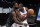 Brooklyn Nets' Jeff Green, left, defends New York Knicks' Julius Randle (30) during the first half of an NBA basketball game Monday, March 15, 2021, in New York. (AP Photo/Frank Franklin II)