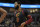Cleveland Cavaliers' Andre Drummond (3) looks on during the first half of an NBA basketball game against the Chicago Bulls Tuesday, March 10, 2020, in Chicago. Chicago won 108-103. (AP Photo/Paul Beaty)
