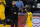 Golden State Warriors head coach Steve Kerr, left, greets forward Kelly Oubre Jr. (12) during the second half of an NBA basketball game against the Sacramento Kings in San Francisco, Monday, Jan. 4, 2021. (AP Photo/Jeff Chiu)