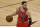 Chicago Bulls' Zach Lavine (8) looks to drive during the second half of an NBA basketball game against the Utah Jazz Monday, March 22, 2021, in Chicago. Utah won 120-95. (AP Photo/Paul Beaty)