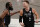 Brooklyn Nets guard James Harden, left, congratulates new teammate Brooklyn Nets forward Blake Griffin (2) after Griffin scored his first two points as a Net during the fourth quarter of an NBA basketball game against the Washington Wizards, Sunday, March 21, 2021, in New York. (AP Photo/Kathy Willens)