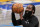 Brooklyn Nets guard James Harden (13) shoots during a team warmup before an NBA basketball game against the Washington Wizards, Sunday, March 21, 2021, in New York. (AP Photo/Kathy Willens)
