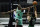Boston Celtics forward Jayson Tatum shoots over Charlotte Hornets center Bismack Biyombo during the first half of an NBA basketball game on Sunday, April 25, 2021, in Charlotte, N.C. (AP Photo/Chris Carlson)