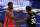 New Orleans Pelicans forward Zion Williamson, left, shakes hands with New York Knicks forward Julius Randle, right, after overtime of an NBA basketball game Sunday, April 18, 2021, in New York.  (AP Photo/Adam Hunger, Pool)