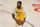 Los Angeles Lakers center Andre Drummond (2) holds the ball during the second half of an NBA basketball game against the Utah Jazz Monday, April 19, 2021, in Los Angeles. (AP Photo/Marcio Jose Sanchez)