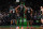 BOSTON, MA - MAY 30: James Harden #13, Kevin Durant #7, and Kyrie Irving #11 of the Brooklyn Nets look on during Round 1, Game 4 of the 2021 NBA Playoffs on May 30, 2021 at the TD Garden in Boston, Massachusetts. NOTE TO USER: User expressly acknowledges and agrees that, by downloading and or using this photograph, User is consenting to the terms and conditions of the Getty Images License Agreement. Mandatory Copyright Notice: Copyright 2021 NBAE (Photo by Brian Babineau/NBAE via Getty Images)