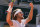 Stefanos Tsitsipas of Greece celebrates as he defeats Germany's Alexander Zverev during their semifinal match of the French Open tennis tournament at the Roland Garros stadium Friday, June 11, 2021 in Paris. (AP Photo/Michel Euler)