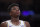 Los Angeles Lakers' Kostas Antetokounmpo waits for a rebound during the second half of a preseason NBA basketball game against the Golden State Warriors Wednesday, Oct. 16, 2019, in Los Angeles. The Lakers won 126-93. (AP Photo/Mark J. Terrill)