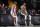 MILWAUKEE, WI - JULY 11: Chris Paul #3 of the Phoenix Suns and Giannis Antetokounmpo #34 of the Milwaukee Bucks look on during Game Three of the 2021 NBA Finals on July 11, 2021 at the Fiserv Forum Center in Milwaukee, Wisconsin. NOTE TO USER: User expressly acknowledges and agrees that, by downloading and or using this Photograph, user is consenting to the terms and conditions of the Getty Images License Agreement. Mandatory Copyright Notice: Copyright 2021 NBAE (Photo by Nathaniel S. Butler/NBAE via Getty Images).