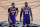 Los Angeles Lakers forward LeBron James (23) and forward Anthony Davis (3) during a time out in the second quarter of an NBA basketball game against the New Orleans Pelicans in New Orleans, Sunday, May 16, 2021. (AP Photo/Derick Hingle)