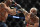 LAS VEGAS, NEVADA - SEPTEMBER 25: (R-L) Alexander Volkanovski of Australia punches Brian Ortega in their UFC featherweight championship fight during the UFC 266 event on September 25, 2021 in Las Vegas, Nevada. (Photo by Chris Unger/Zuffa LLC)