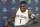 New Orleans Pelicans power forward Zion Williamson smiles during the NBA basketball team's Media Day in New Orleans, Monday, Sept. 27, 2021. (AP Photo/Matthew Hinton)